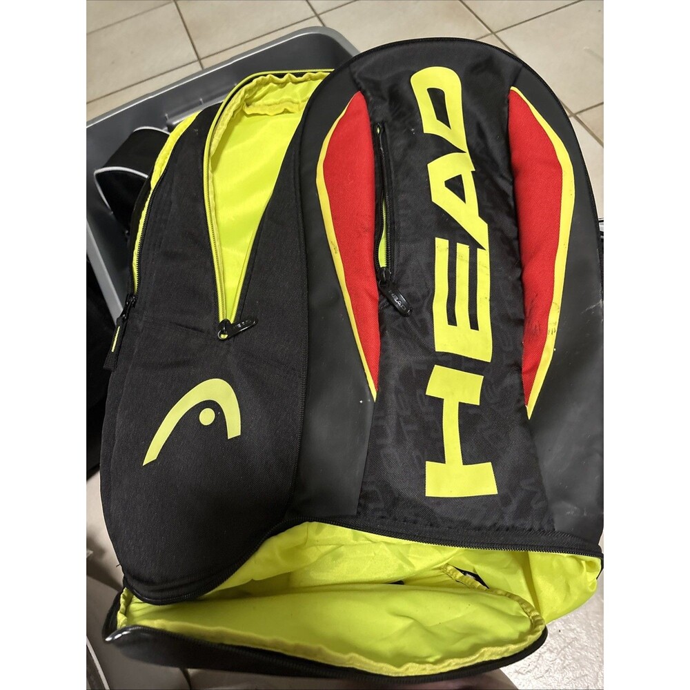 Head Extreme Tennis Backpack Racket Racquet Black/Red/Yellow 283645 Carry Bag